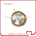 2015 mode 30mm en acier inoxydable mémoire de verre flottant médaillon pendentif bijoux